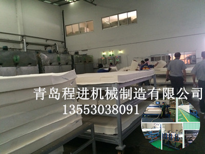 乳胶床垫生产线生产过程