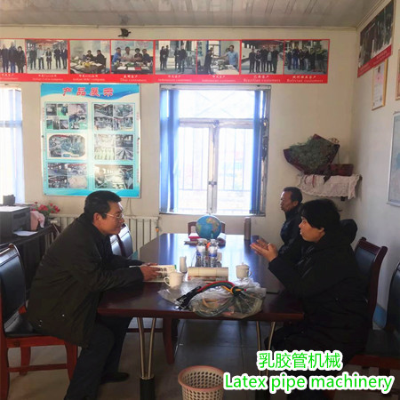 Southern customers come to the company to inspect latex foaming equipment